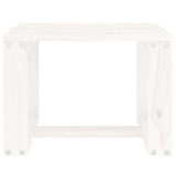 Tavolino da Giardino Bianco 40x38x28,5 cm Legno Massello Pino