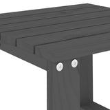 Tavolino da Giardino Grigio 40x38x28,5 cm Legno Massello Pino