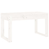 Panca da Giardino Bianca 80x38x45 cm Legno Massello di Pino