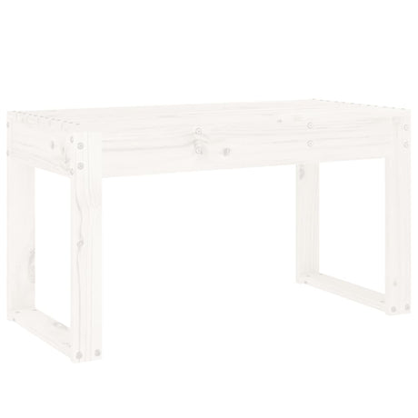 Panca da Giardino Bianca 80x38x45 cm Legno Massello di Pino