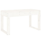 Panca da Giardino Bianca 80x38x45 cm Legno Massello di Pino