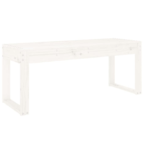 Panca da Giardino Bianca 110x38x45 cm Legno Massello di Pino