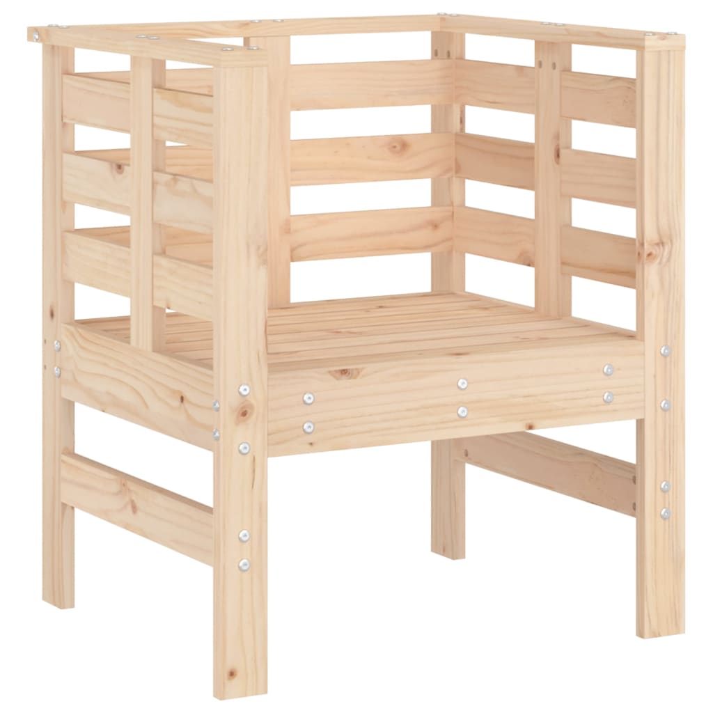 Sedie da Giardino 2pz 61,5x53x71 cm in Legno Massello di Pino