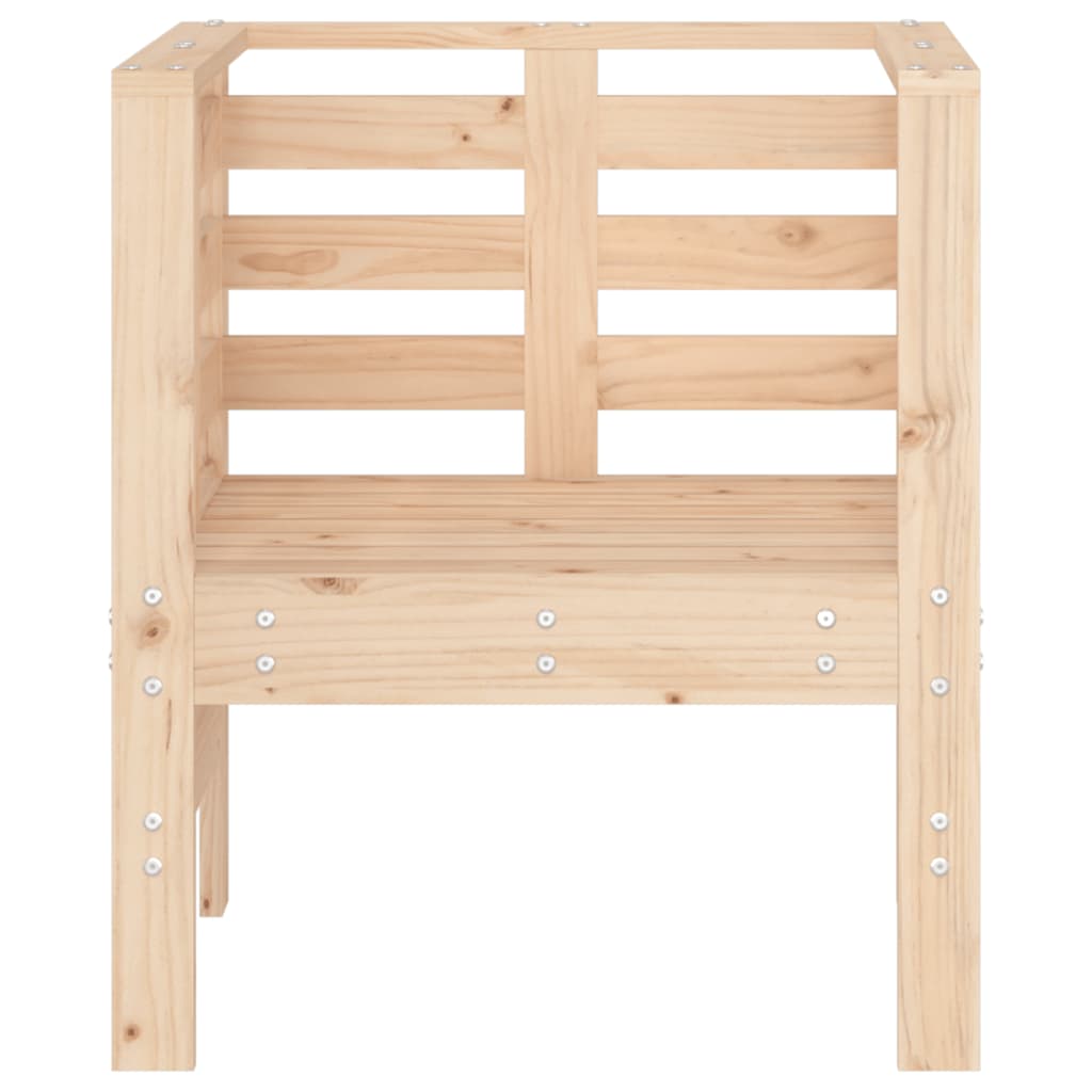 Sedie da Giardino 2pz 61,5x53x71 cm in Legno Massello di Pino