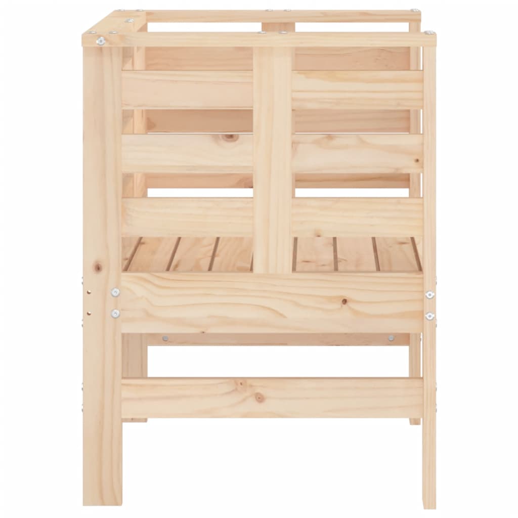 Sedie da Giardino 2pz 61,5x53x71 cm in Legno Massello di Pino