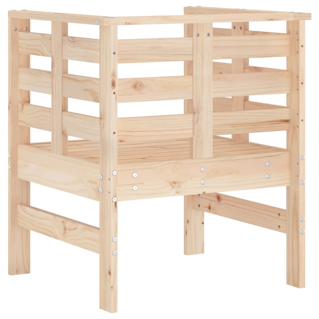 Sedie da Giardino 2pz 61,5x53x71 cm in Legno Massello di Pino