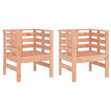 Sedie da Giardino 2pz 61,5x53x71 cm Legno Massello di Douglas