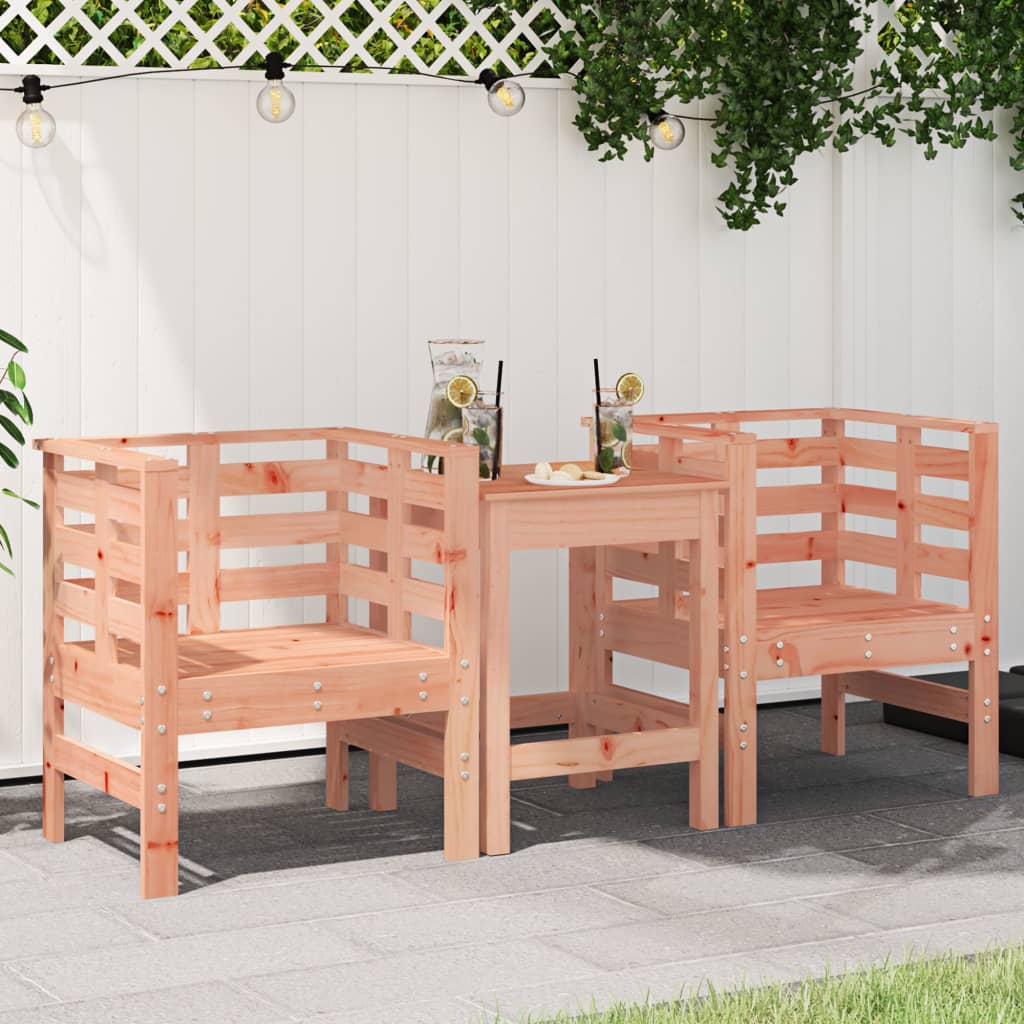 Sedie da Giardino 2pz 61,5x53x71 cm Legno Massello di Douglas