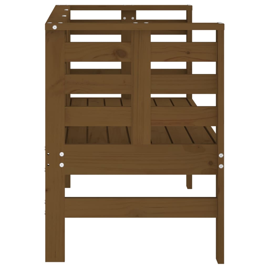 Panca da Giardino Miele 111,5x53x71 cm Legno Massello di Pino