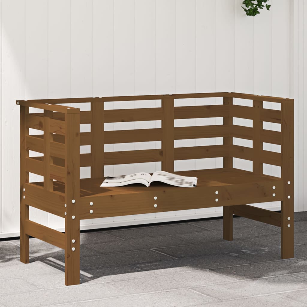 Panca da Giardino Miele 111,5x53x71 cm Legno Massello di Pino