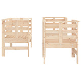 Set Salotto da Giardino 3 pz in Legno Massello di Pino