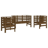 Set Salotto da Giardino 3 pz Miele in Legno Massello di Pino