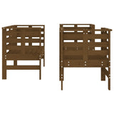 Set Salotto da Giardino 3 pz Miele in Legno Massello di Pino