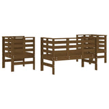 Set Salotto da Giardino 3 pz Miele in Legno Massello di Pino