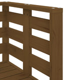 Set Salotto da Giardino 3 pz Miele in Legno Massello di Pino