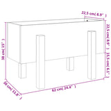 Fioriera da Giardino Bianca 62x30x38 cm Legno Massello di Pino