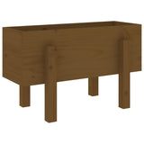 Fioriera da Giardino Miele 62x30x38 cm Legno Massello di Pino