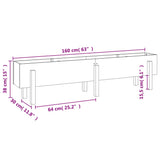 Fioriera Rialzata Giardino 160x30x38 cm Legno Massello Douglas