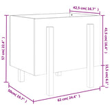 Fioriera da Giardino Bianca 62x50x57 cm Legno Massello di Pino