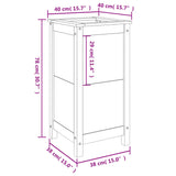 Fioriera da Giardino Miele 40x40x78 cm Legno Massello di Pino