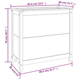 Fioriera da Giardino Grigia 82,5x40x78cm Legno Massello di Pino