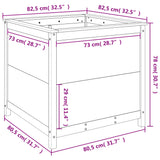 Fioriera da Giardino Miele 82,5x82,5x78 cm Legno Massello Pino