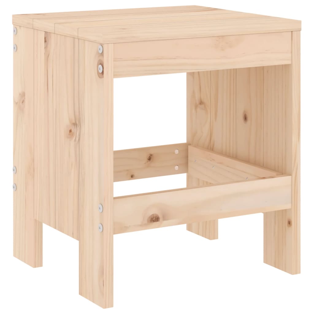 Sgabelli da Giardino 2 pz 40x36x45 cm in Legno Massello di Pino