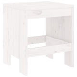 Sgabelli da Giardino 2pz Bianchi 40x36x45cm Legno Massello Pino