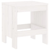 Sgabelli da Giardino 2pz Bianchi 40x36x45cm Legno Massello Pino