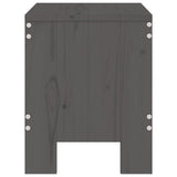 Sgabelli da Giardino 2pz Grigi 40x36x45cm Legno Massello Pino