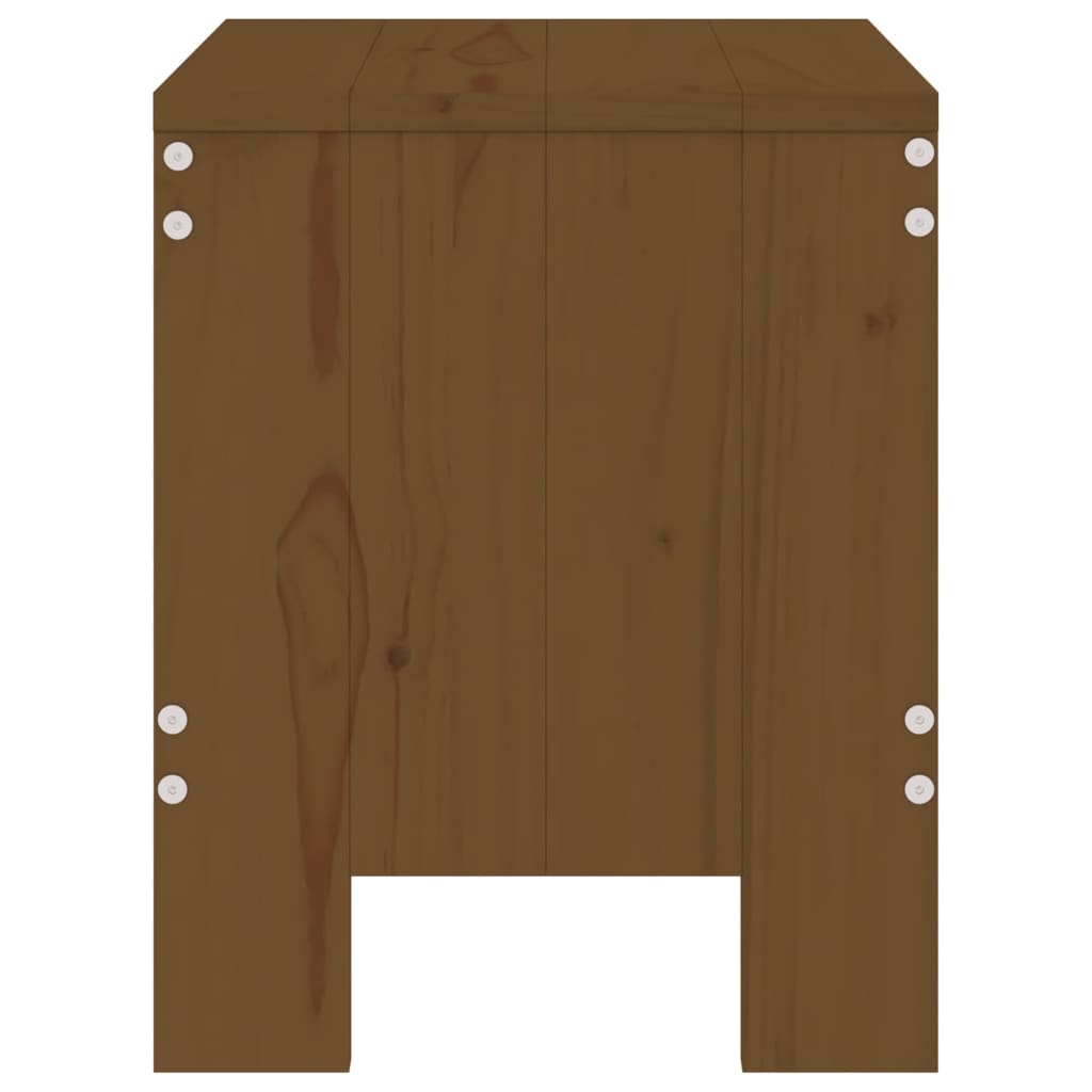 Sgabelli da Bar 2 pz Miele 40x36x45 cm Legno Massello di Pino