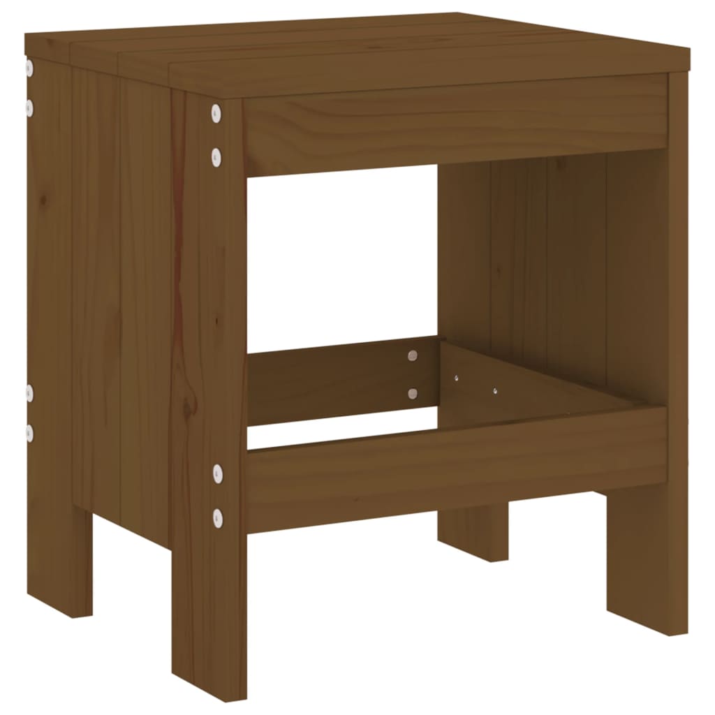 Sgabelli da Bar 2 pz Miele 40x36x45 cm Legno Massello di Pino