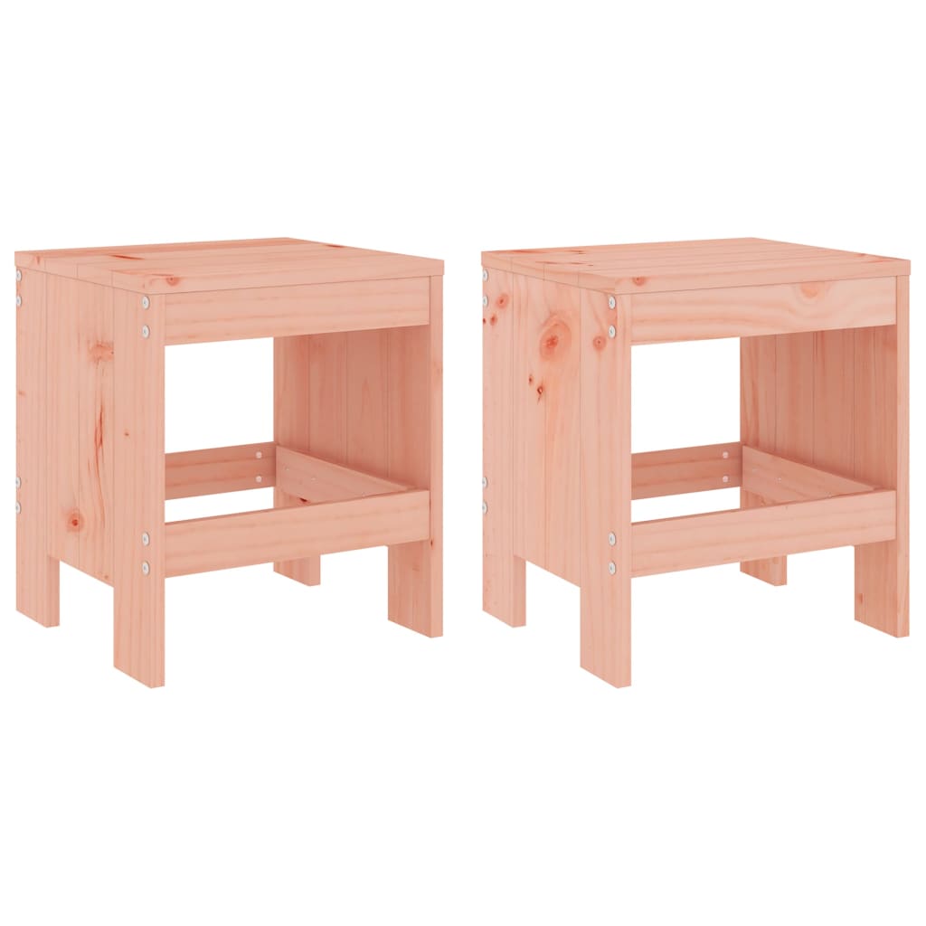 Sgabelli da Giardino 2pz 40x36x45 cm Legno Massello di Douglas