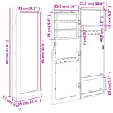 Armadio Portagioie con Specchio a Muro 30x8,5x90 cm