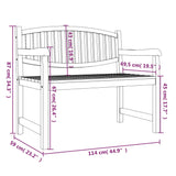 Panca da Giardino 114x59x87 cm Legno Massello di Teak