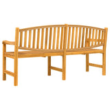 Panca da Giardino 179,5x60x90 cm in Legno Massello di Teak