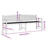 Panca da Giardino 228x59,5x90 cm in Legno Massello di Teak