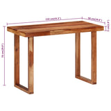 Tavolo da Pranzo 110x50x76 cm Legno Massello di Acacia