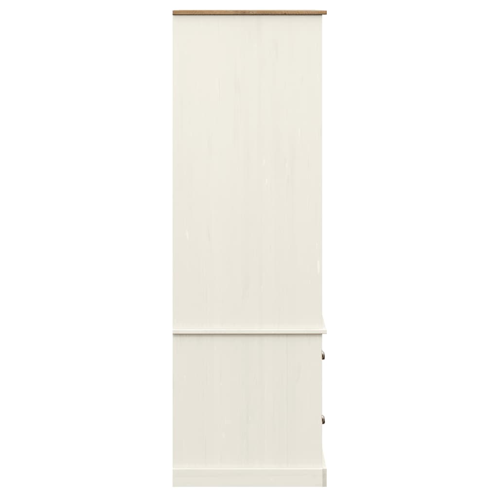 Armadio VIGO 90x55x176 cm in Legno Massello di Pino Bianco