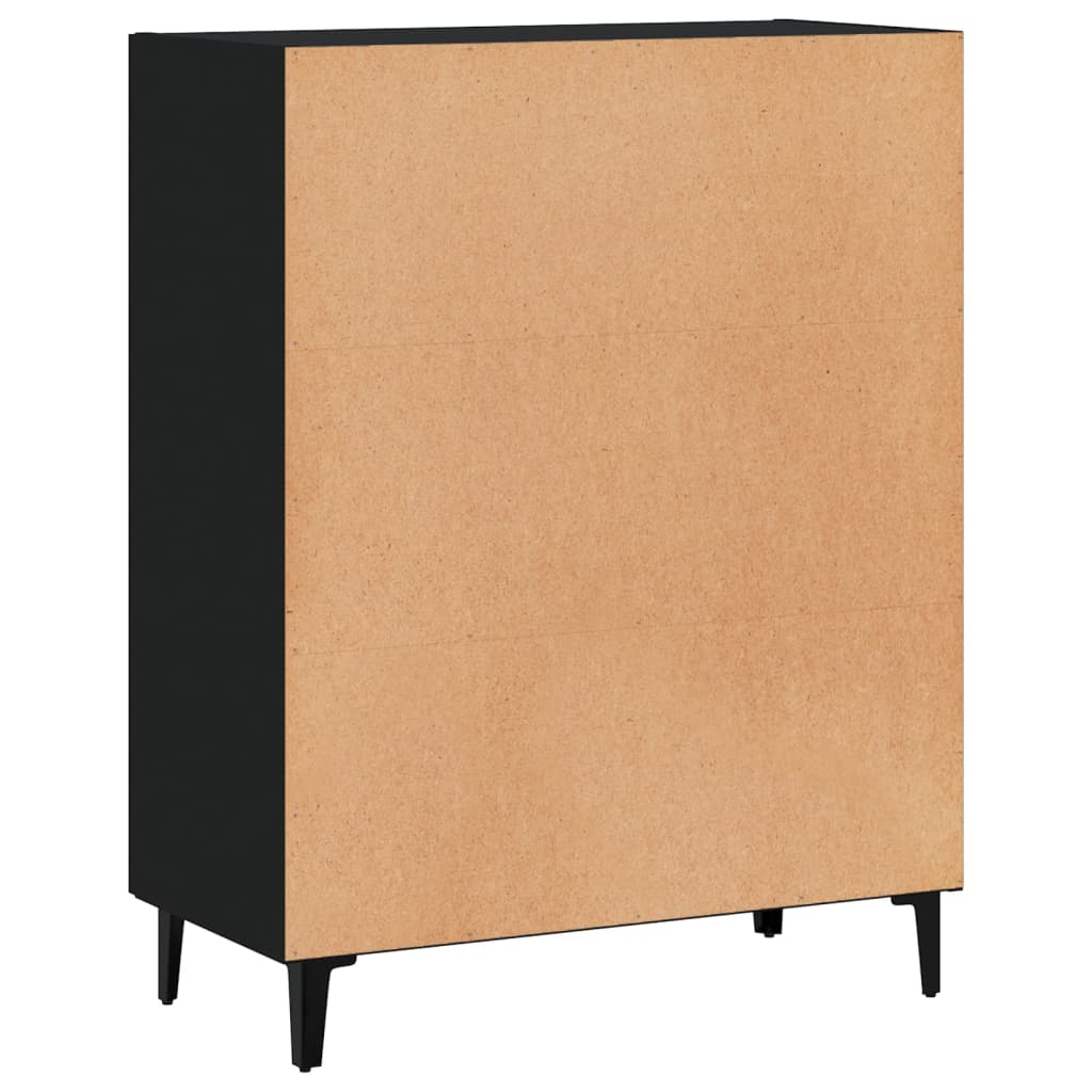 Credenza Nera 69,5x34x90 cm in Legno Multistrato