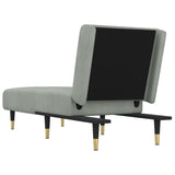 Chaise Longue in Velluto Grigio Chiaro