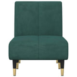 Chaise Longue in Velluto Verde Scuro