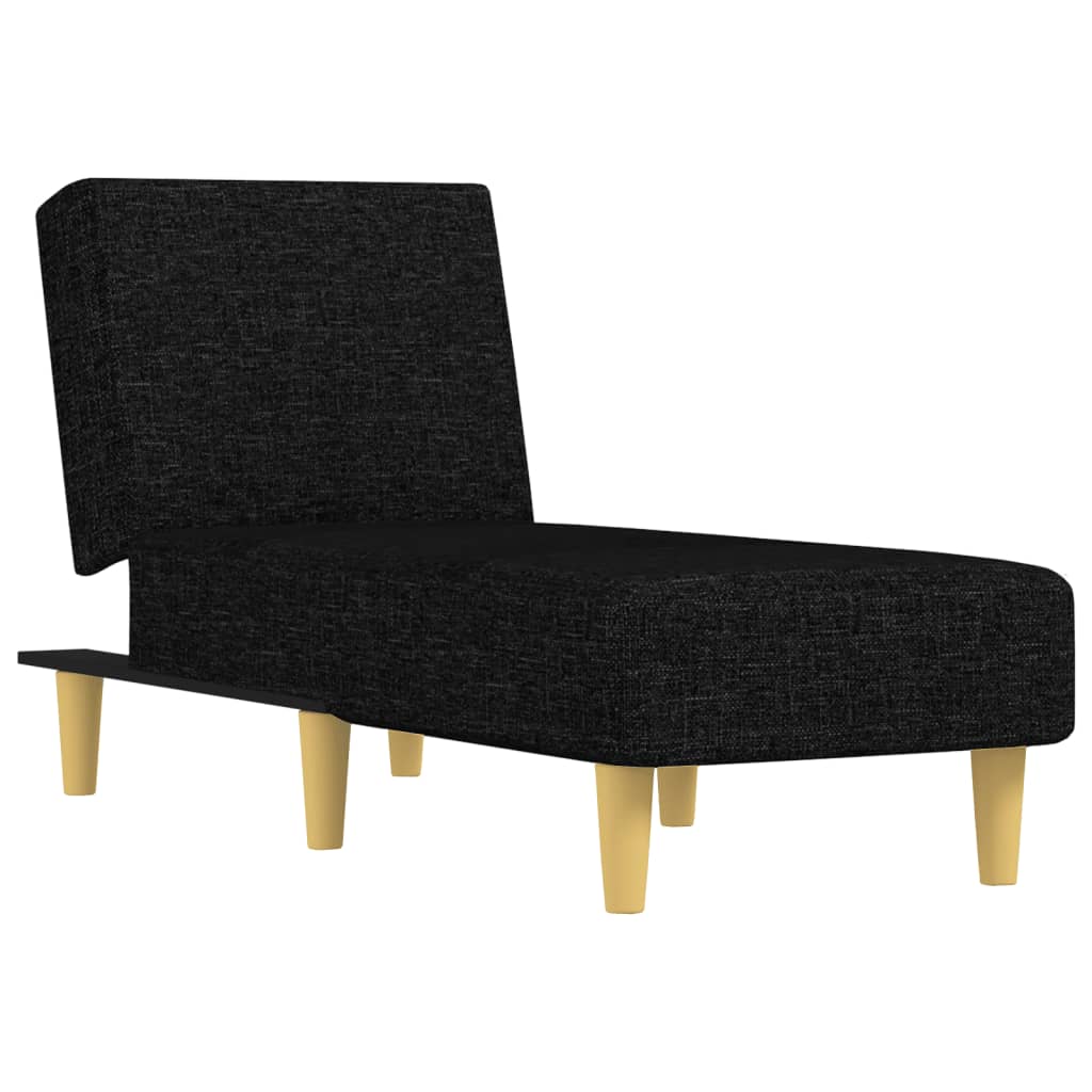 Chaise Longue in Tessuto Nero