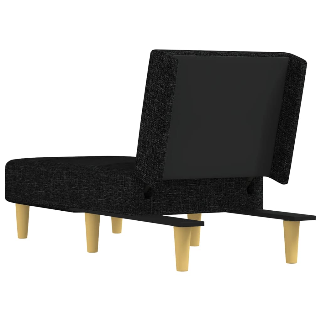 Chaise Longue in Tessuto Nero