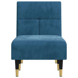 Chaise Longue in Velluto Blu