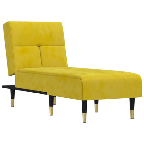 Chaise Longue in Velluto Giallo