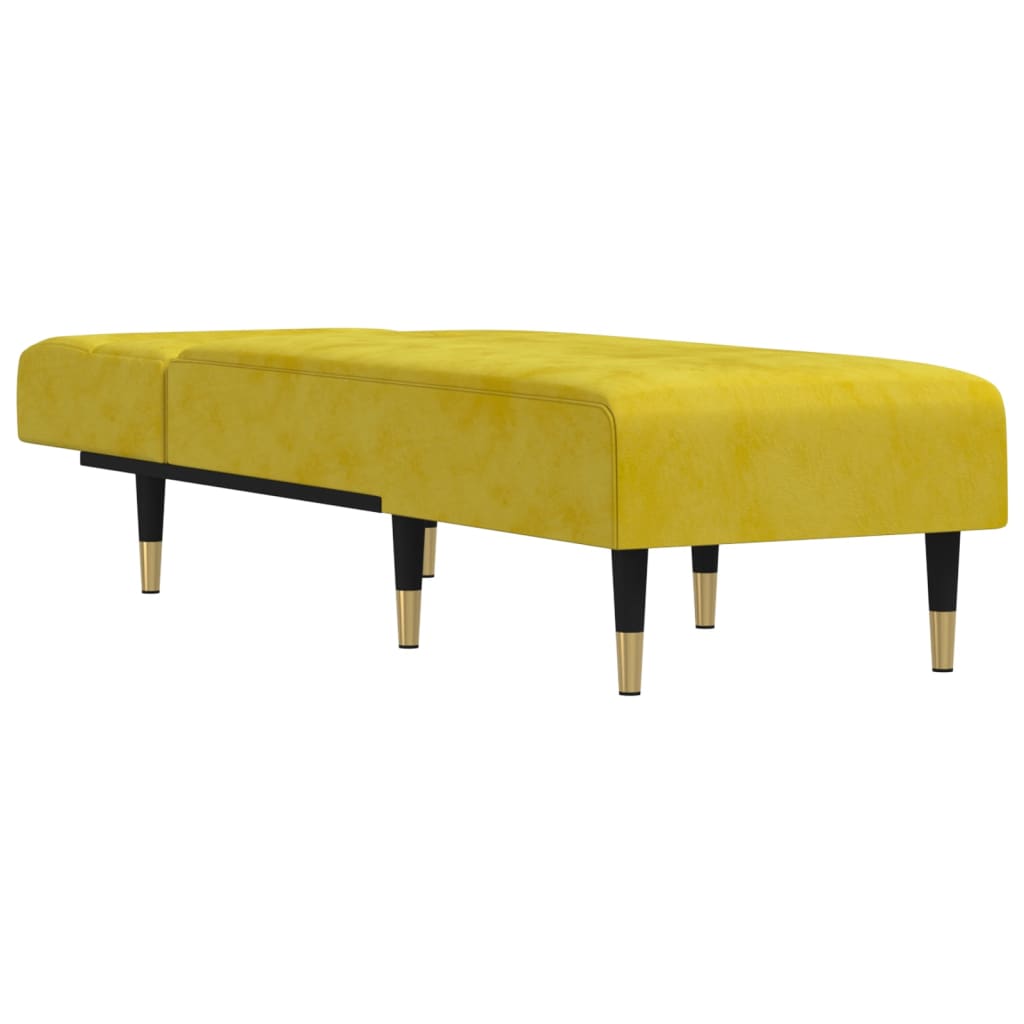 Chaise Longue in Velluto Giallo