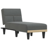 Chaise Longue in Tessuto Grigio Scuro