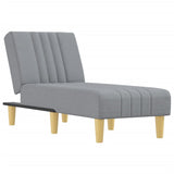 Chaise Longue in Tessuto Grigio Chiaro