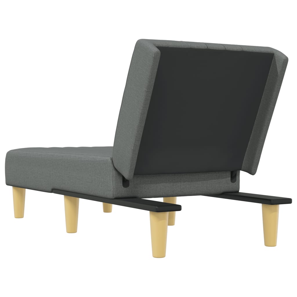 Chaise Longue in Tessuto Grigio Scuro